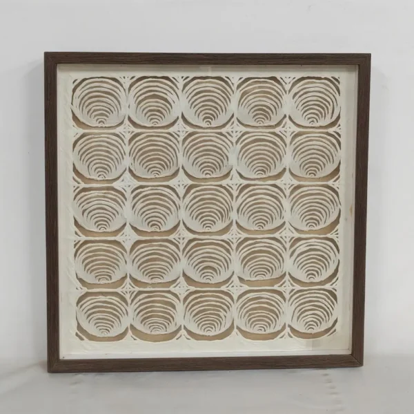 Handcrafted Paper Wall Décor – Line Collage Shadow Box