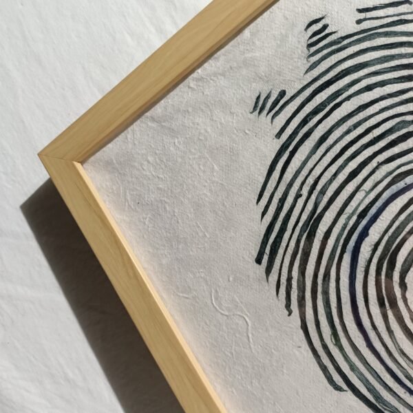 Handmade Paper Fingerprint Tiger Wall Art - Imagen 3