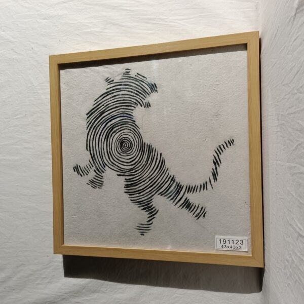 Handmade Paper Fingerprint Tiger Wall Art - Imagen 2