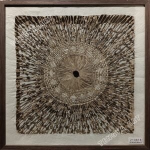 Handwoven Natural Bark & Paper Wall art