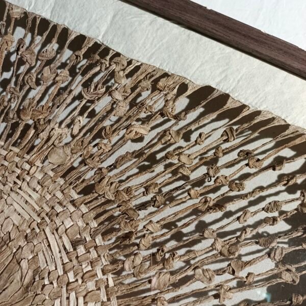 Handwoven Natural Bark & Paper Wall art - Imagen 2
