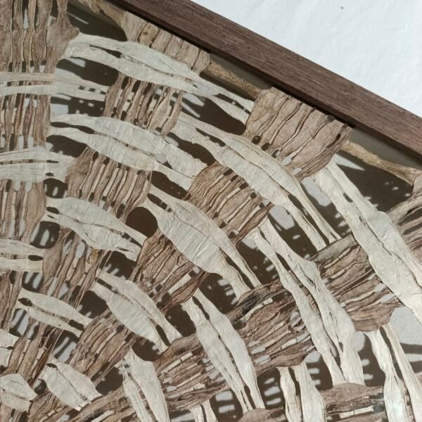 Bark Minimalist Woven Circle Wall Art - Image 4