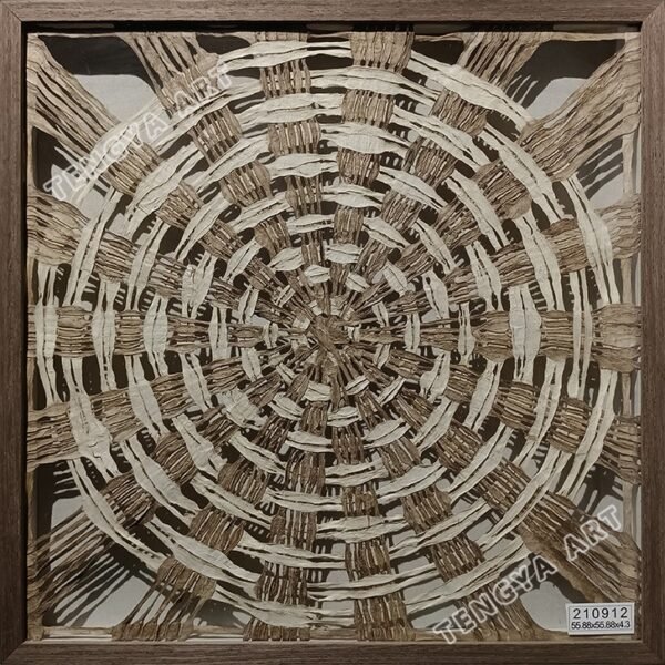 Bark Minimalist Woven Circle Wall Art