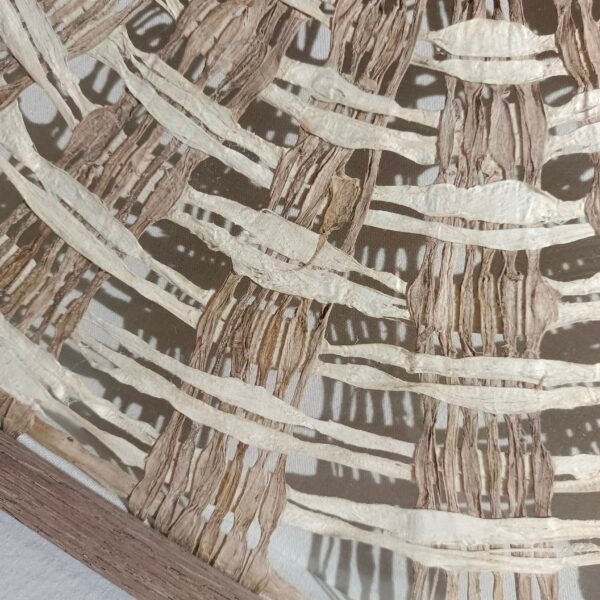 Bark Minimalist Woven Circle Wall Art - Image 3