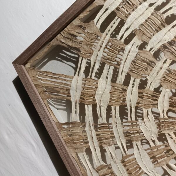 Bark Minimalist Woven Circle Wall Art - Image 2