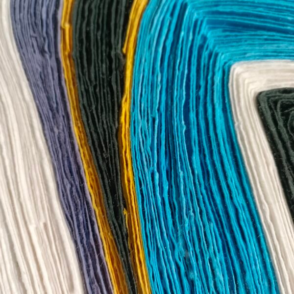 Paper Handmade Stacked Colorful Wall Art - Imagen 4