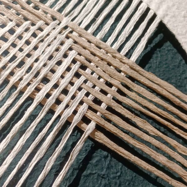 Paper Line Lplicing Texture Circular Center Wall Art - Imagen 4