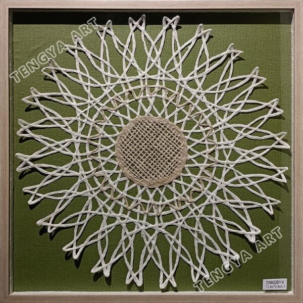 Papel - Tejido Sol - Arte mural con forma