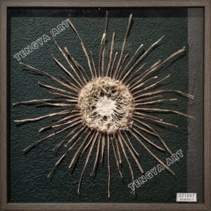 Tree Bark Sun Shaped Wall Art