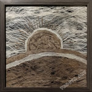 Tree Bark Collage Moon Wall Art
