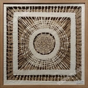 Weaving Paper Art & Bark Hollow Wall Art
