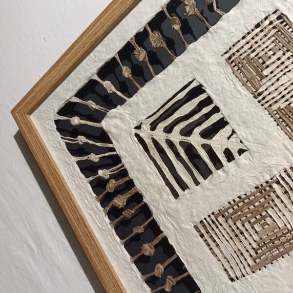 ⁦Geometric Weaving Texture Paper Wall Art⁩ - الصورة ⁦3⁩