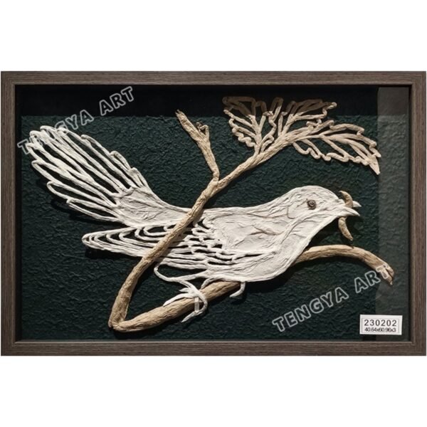 Pájaro de papel hecho a mano
