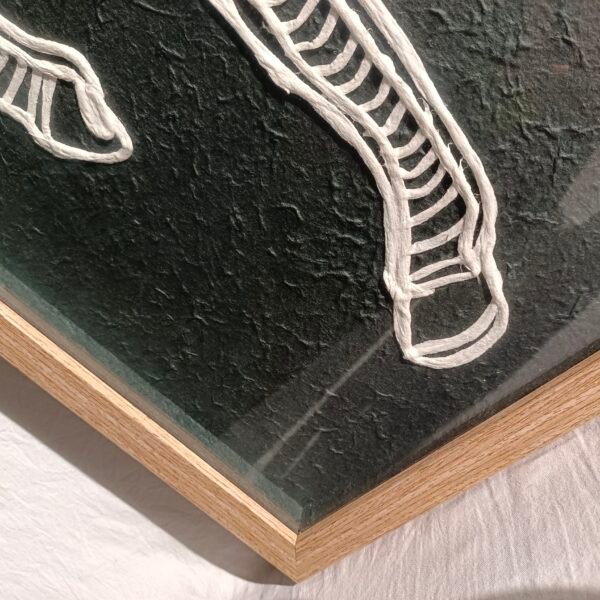 Handmade Paper Line Horse Wall Art - Imagen 3