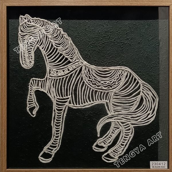 Caballo de línea de papel hecho a mano