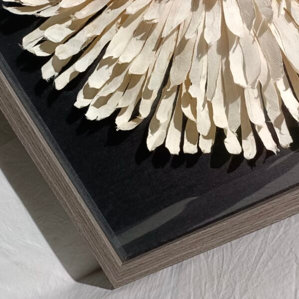 Multi Layered Bark Stacked Flower Wall Art - Imagen 2