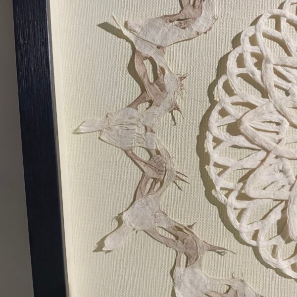 Bark&Paper Flower Wreath Woven Wall Art - Image 2