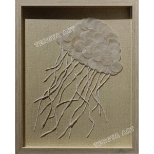 Paper+Shell Jellyfish Shape Wall Art