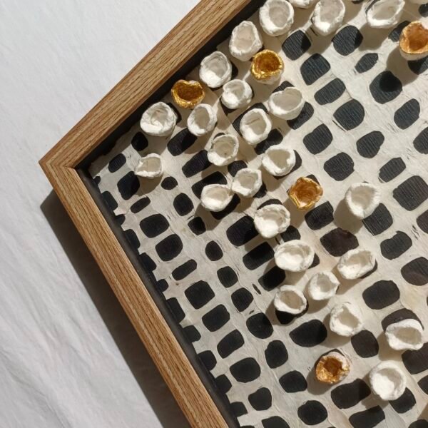 ⁦Tree Bark & Paper Weaving Splicing Wall Art⁩ - الصورة ⁦2⁩