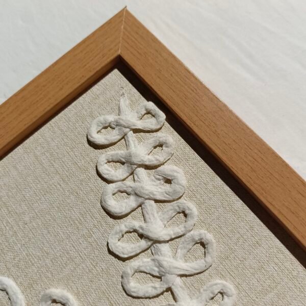 Paper hand woven plant wall art - Image 4