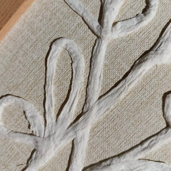 Paper hand woven plant wall art - Image 3