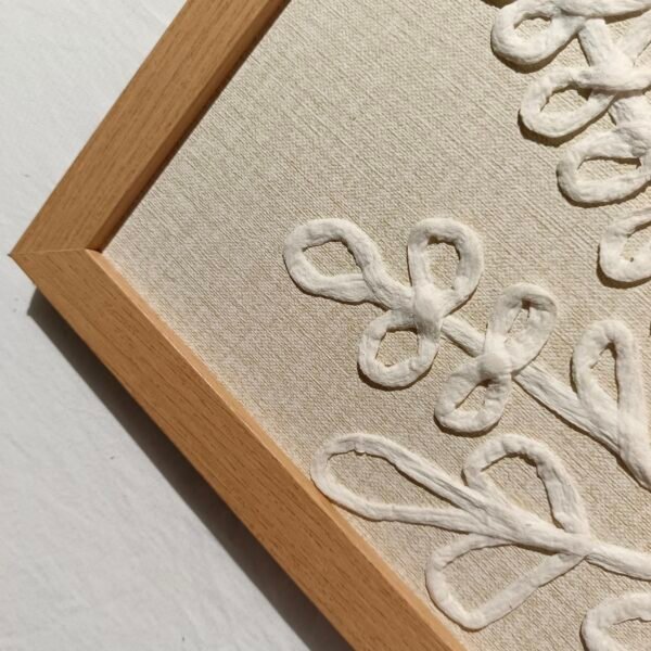 Paper hand woven plant wall art - Image 2