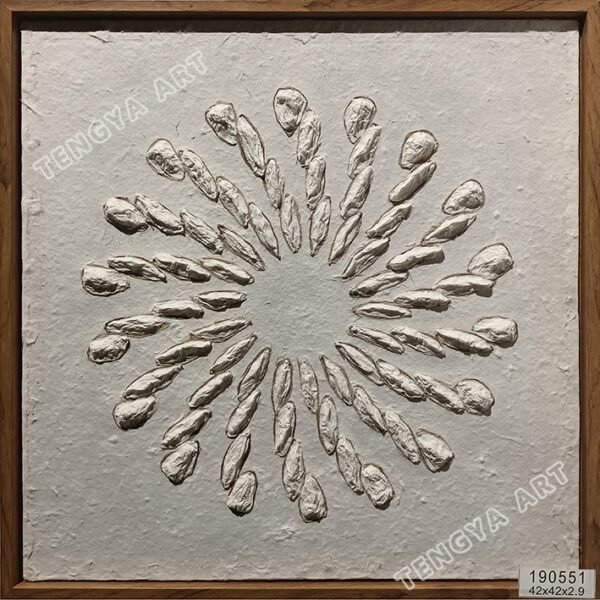 Espiral de papel hecha a mano Arte mural abstracto
