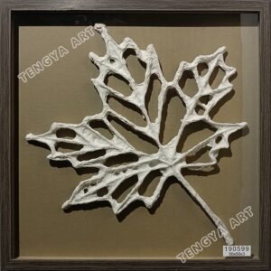 Paper Art Lines Hoja de arce de pared