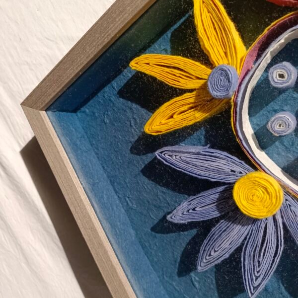 ⁦Handmade Paper Stacking Craft Flower Wall Art⁩ - الصورة ⁦2⁩