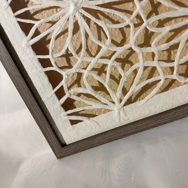 Paper Hollow Flower Line Wall Art - Imagen 4