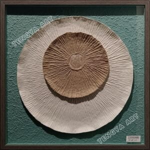 Paper Dual Color Texture Circular Wall Art