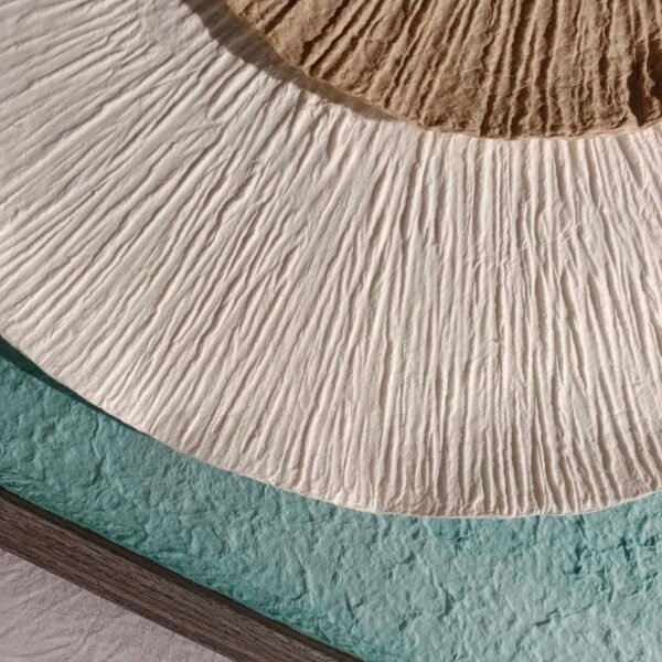 Paper Dual Color Texture Circular Wall Art - Imagen 4