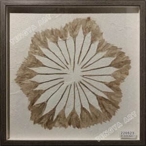 Arte de pared en forma de corteza con base de papel