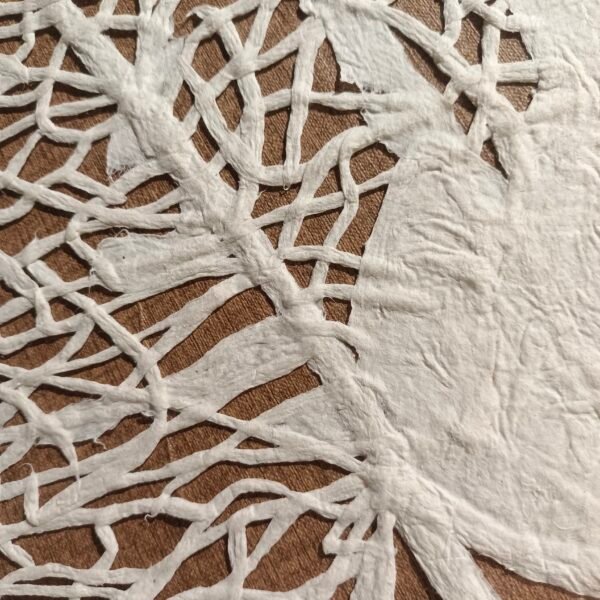 ⁦Paper Hand Woven Semi Hollow Maple Leaf Wall Art⁩ - الصورة ⁦4⁩