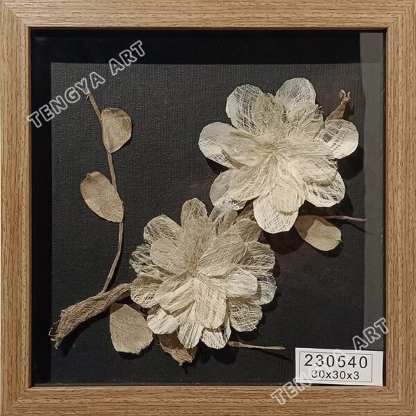 Tree Bark Layered Floral Wall Art