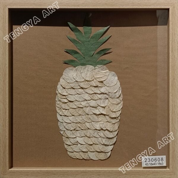 Bark Stacked Pineapple Wall Art