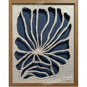 Arte de pared floral ahuecado de papel