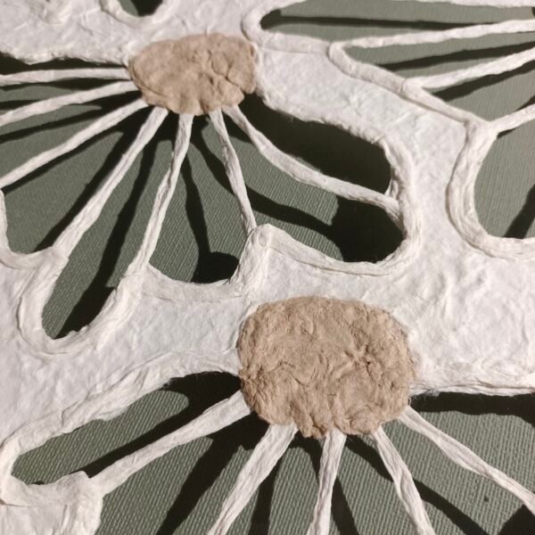 Paper Hollowed Out Floral Wall Art - Image 3