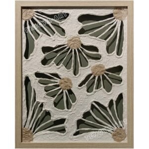 Arte de pared floral ahuecado de papel