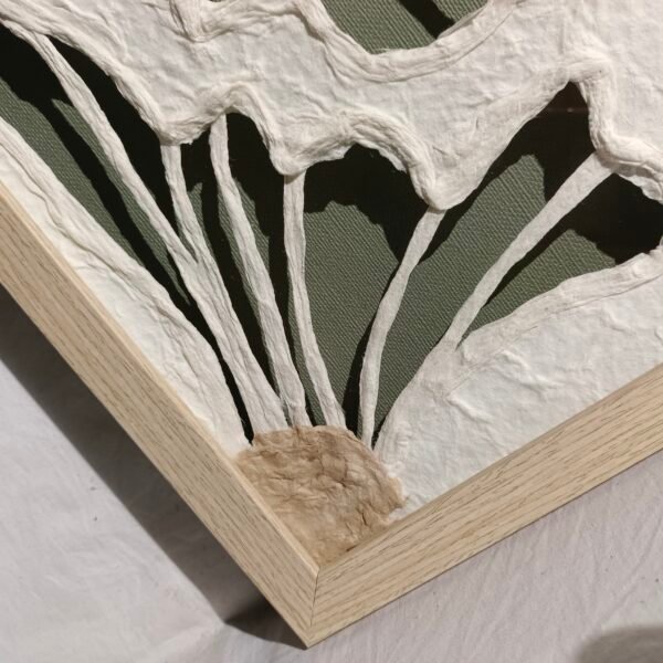 Paper Hollowed Out Floral Wall Art - Image 2