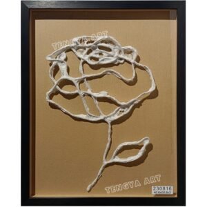 Decoración de pared con rosas de papel