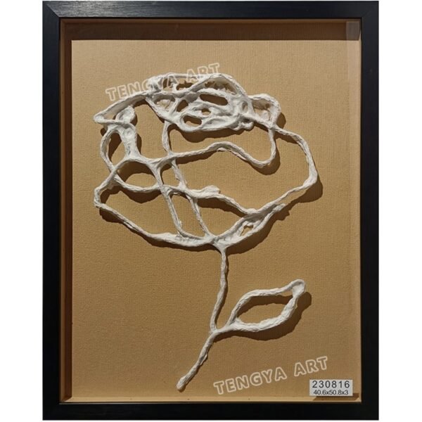 Paper Art Line Rose Wall Decoration