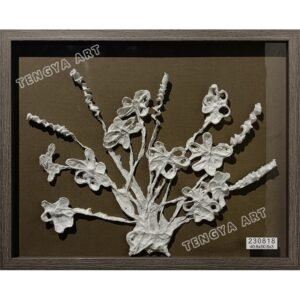 Paper White Floral Wall Art
