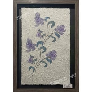 Pintura de flores de papel hecha a mano