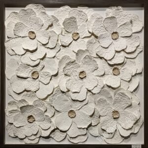 Flor blanca con textura 3D
