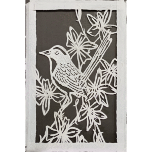 Tejido de flores y pájaros Obra de arte sin marco