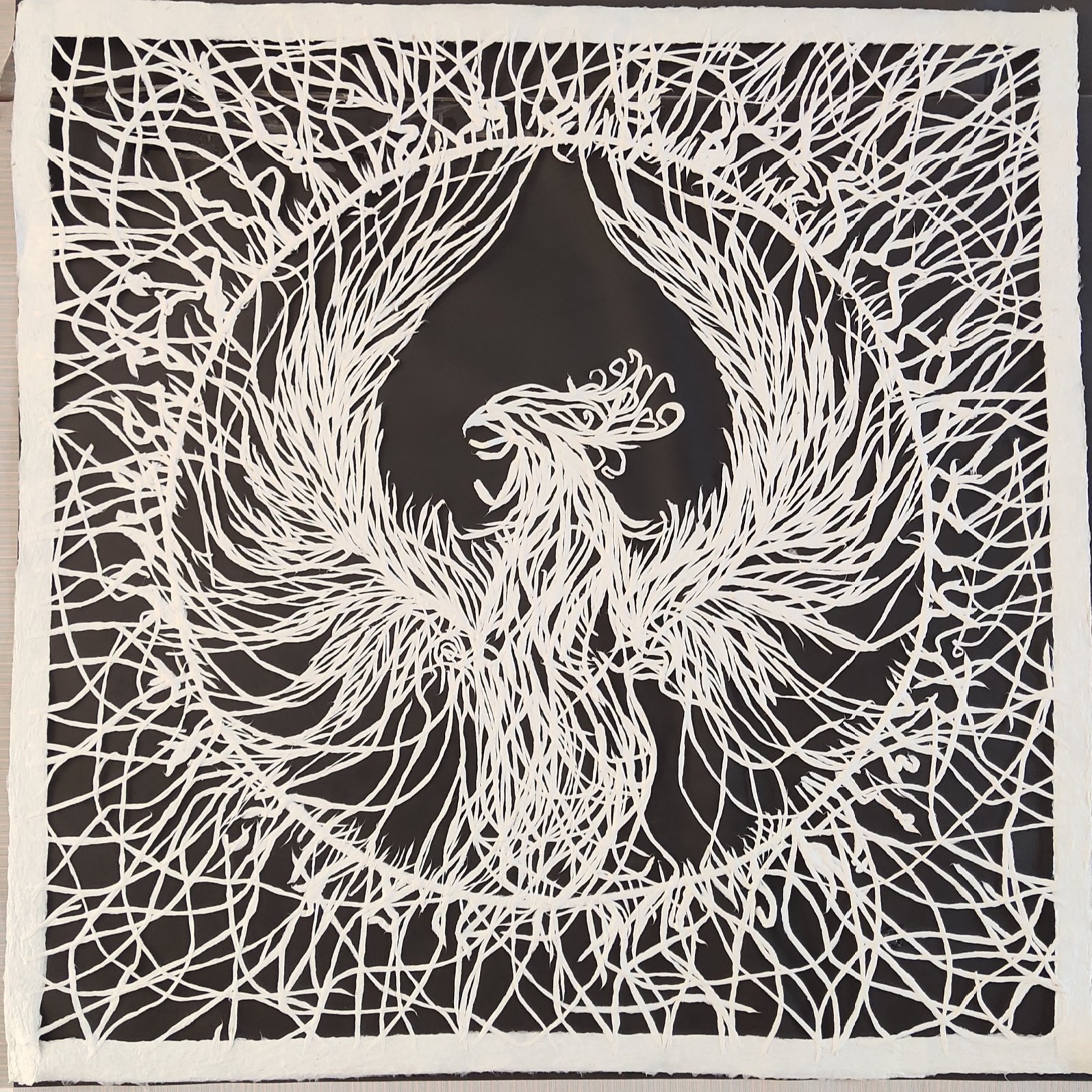 Paper Line Weaving Phoenix Unframed Artwork | Guangxi Tengya Yigu ...
