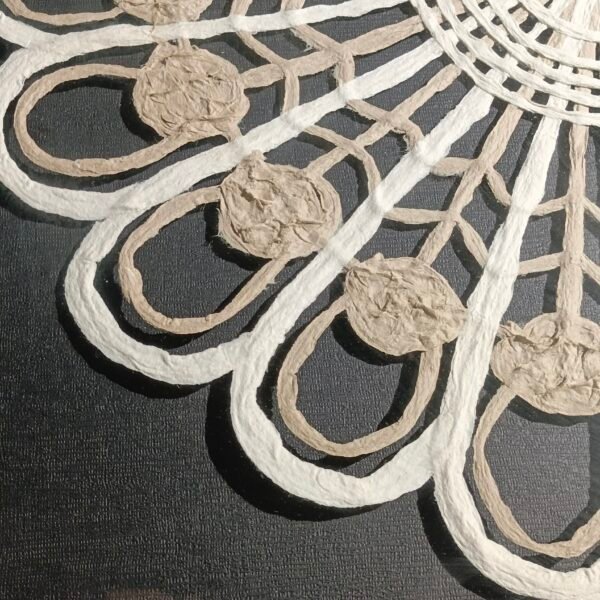Double Color Paper Line Flower Wall Art - Image 2