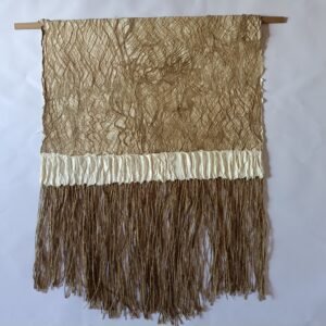 Handcrafted Paper & Bark Wall Hanging Art