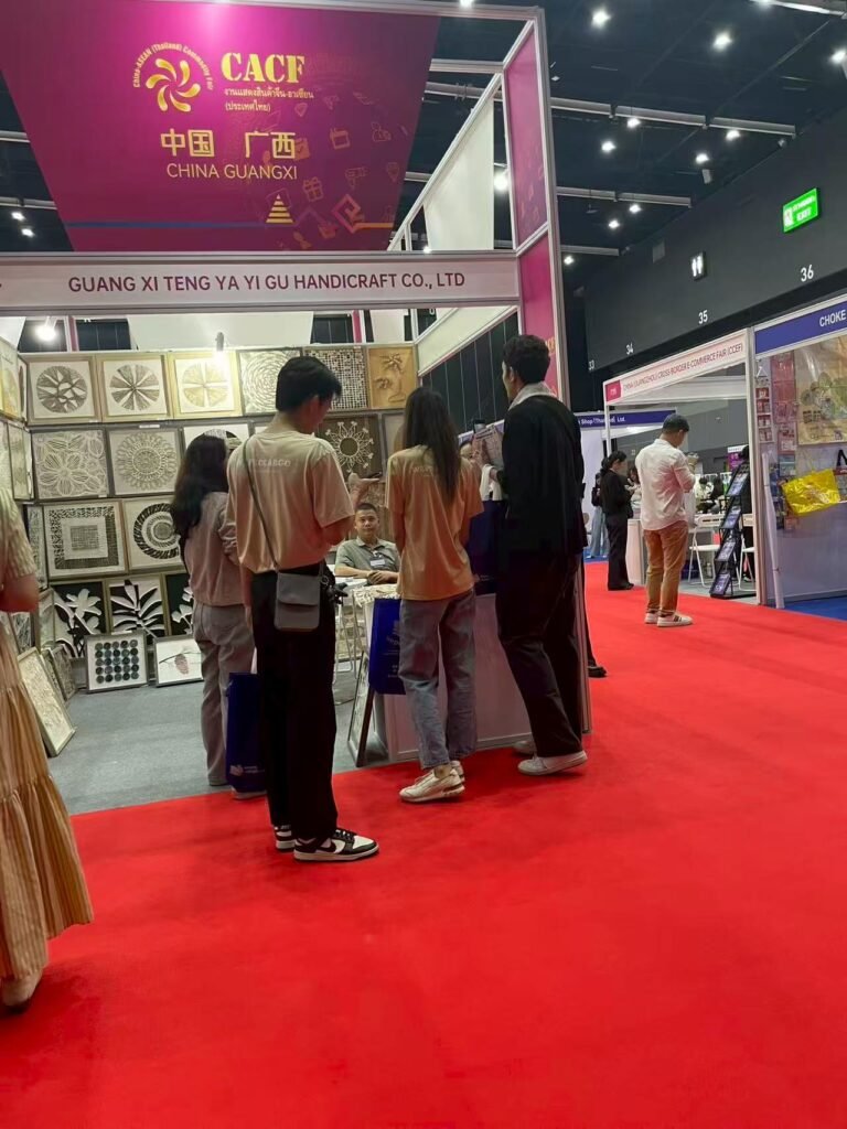 Customers visiting our booth